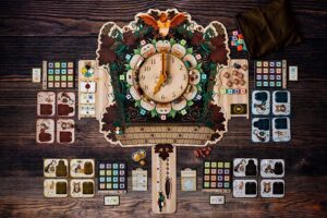 Componentes de Hickory Dickory. Los juegos de mesa más cuquis y bonitos.