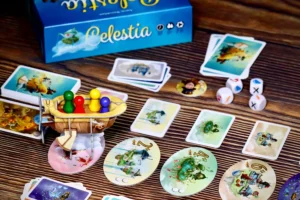 Componentes de Celestia. Los juegos de mesa más cuquis y bonitos