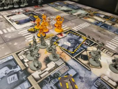 Tablero y miniaturas de Zombicide