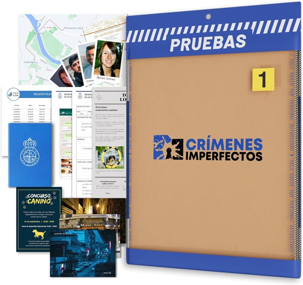Crímenes imperfectos, caso 1, juego de mesa de investigación