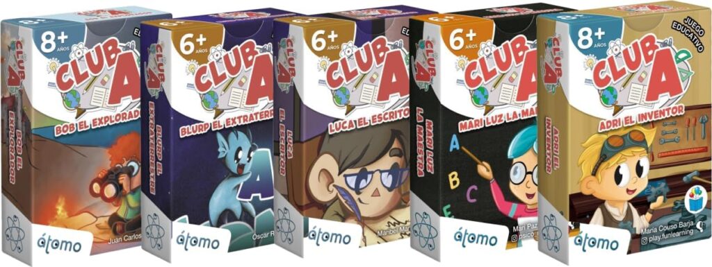 Pack juegos de mesa educativos Club A