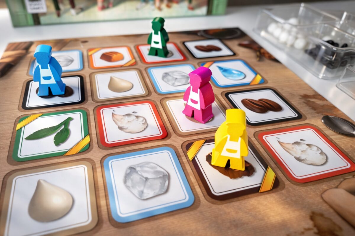 Meeples baristas Coffee Rush juego de mesa