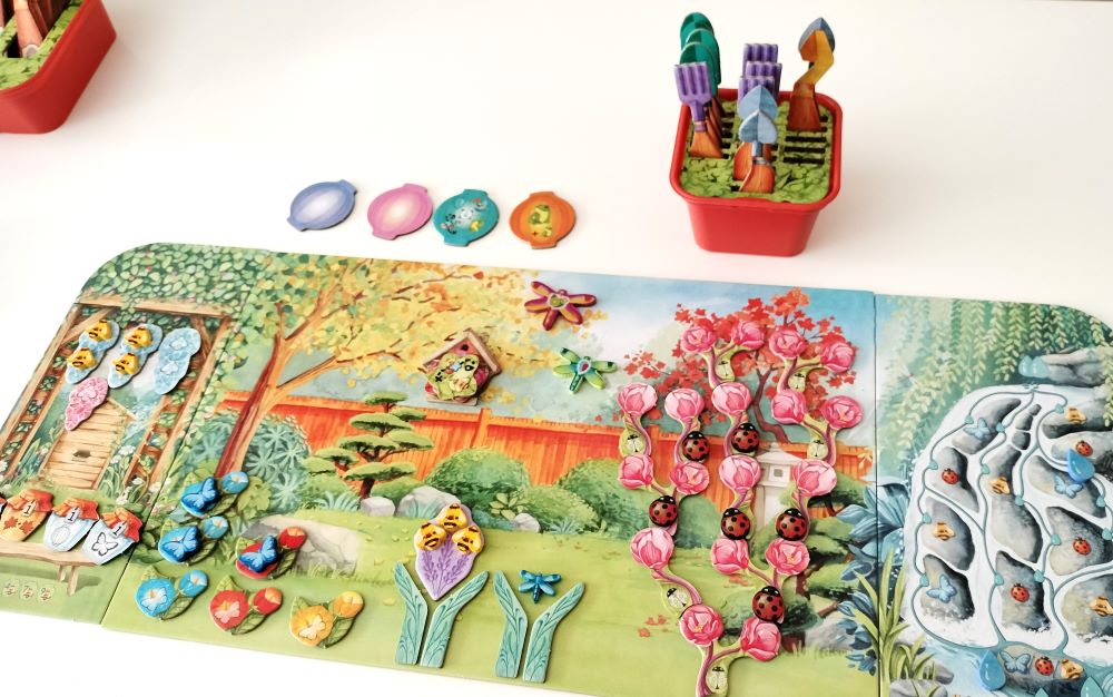 Detalle tablero jugador, Reseña Pérgola juego de mesa