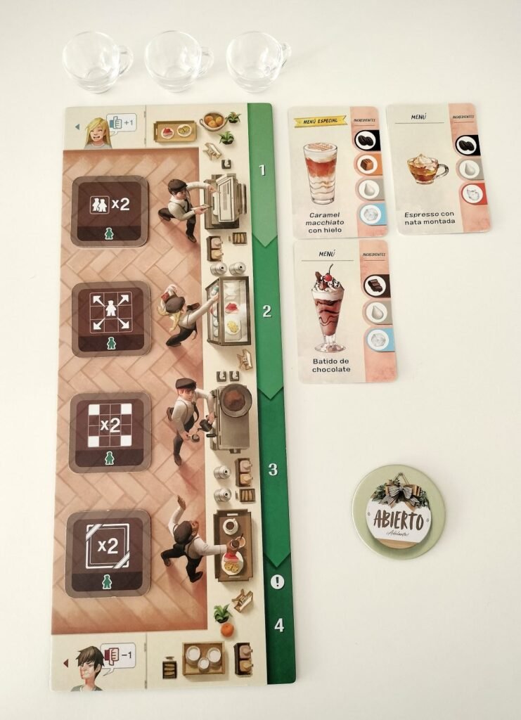 Tablero jugador inicial Coffee Rush