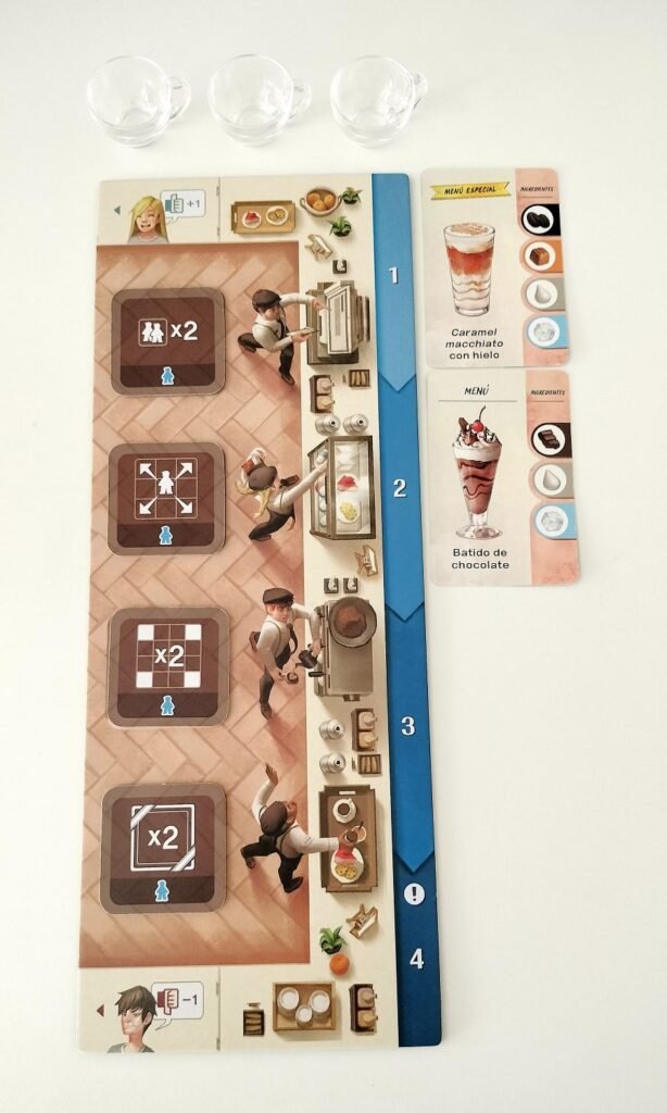 Tablero jugadores Coffee Rush