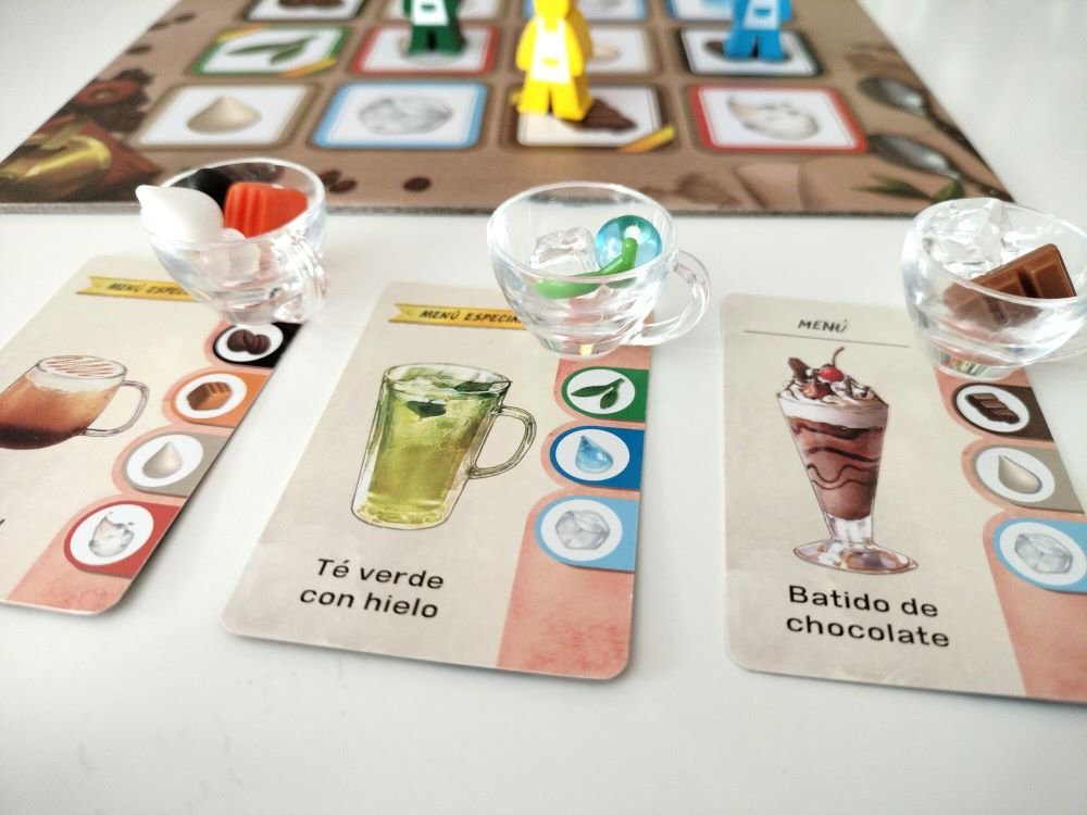 Tazas con ingredientes