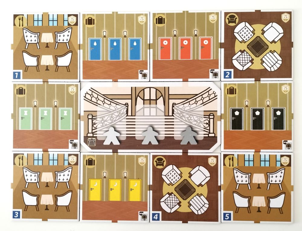 Colocación de losetas para ¡Todos a bordo! juego de mesa
