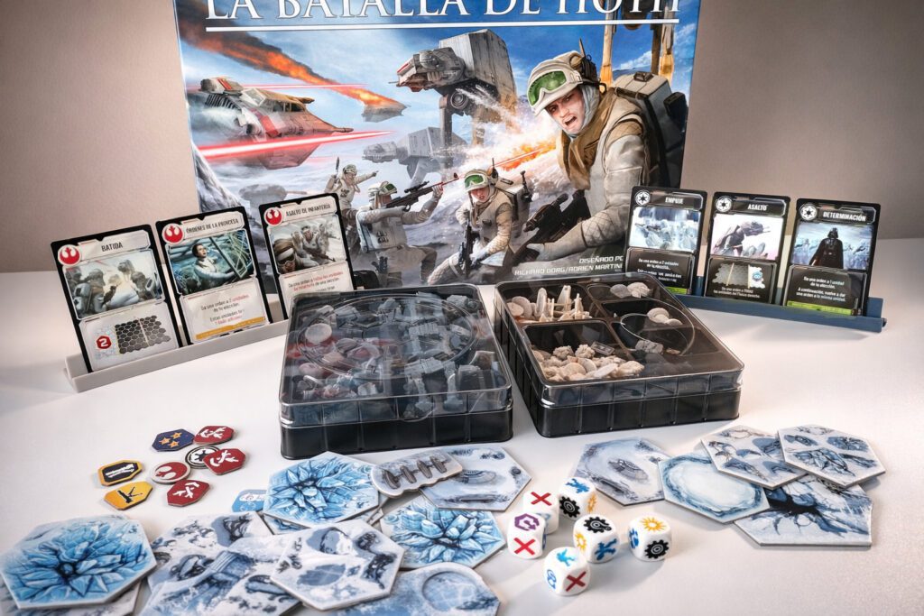 Componentes del juego Star Wars: La batalla de Hoth juego de mesa