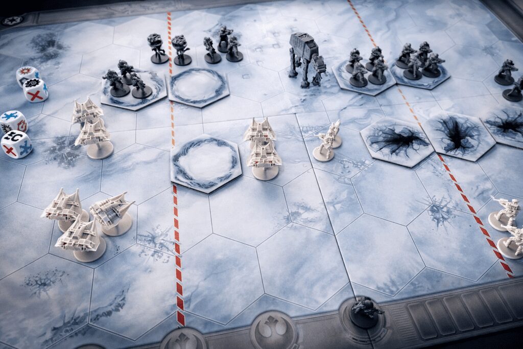 Tablero de juego de Star Wars la batalla de Hoth