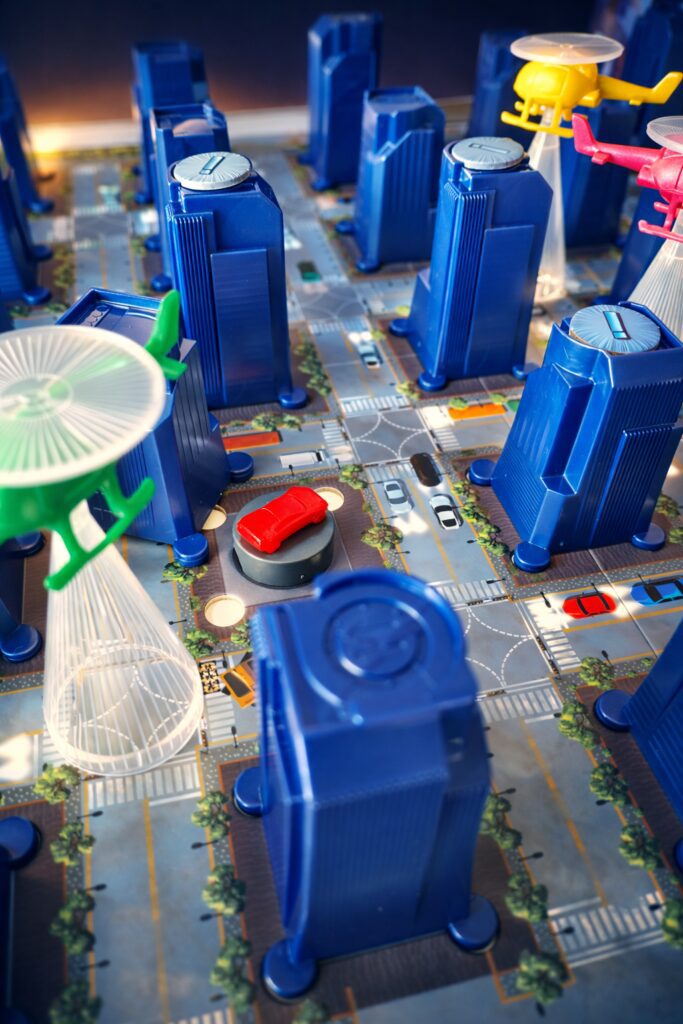 Partida a City Chase juego de mesa