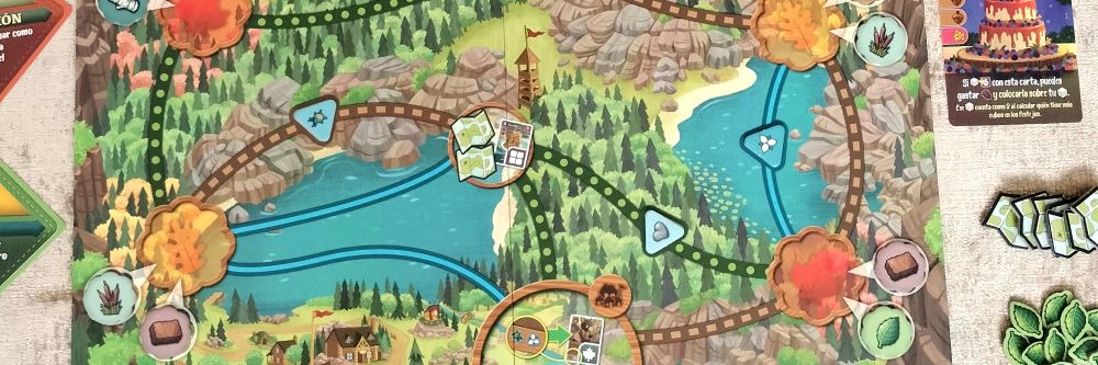 Zonas de curiosidades en el tablero de Maple Valley juego de mesa