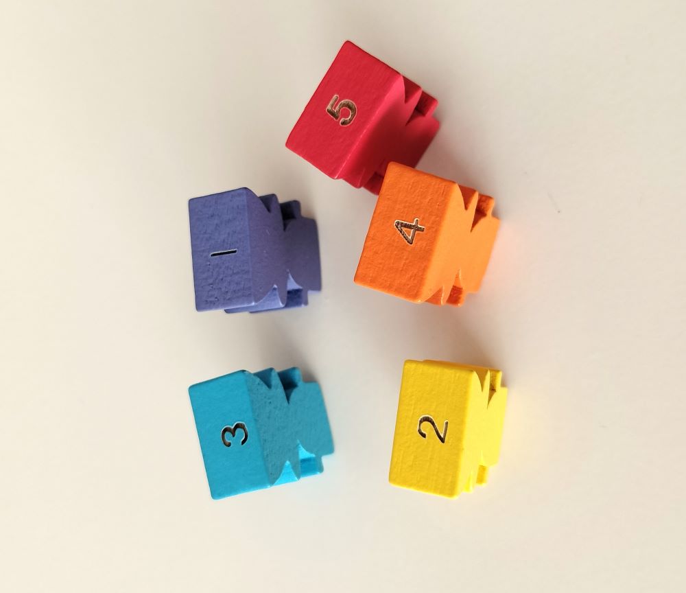 Numeración meeples de Survive the Island juego de mesa