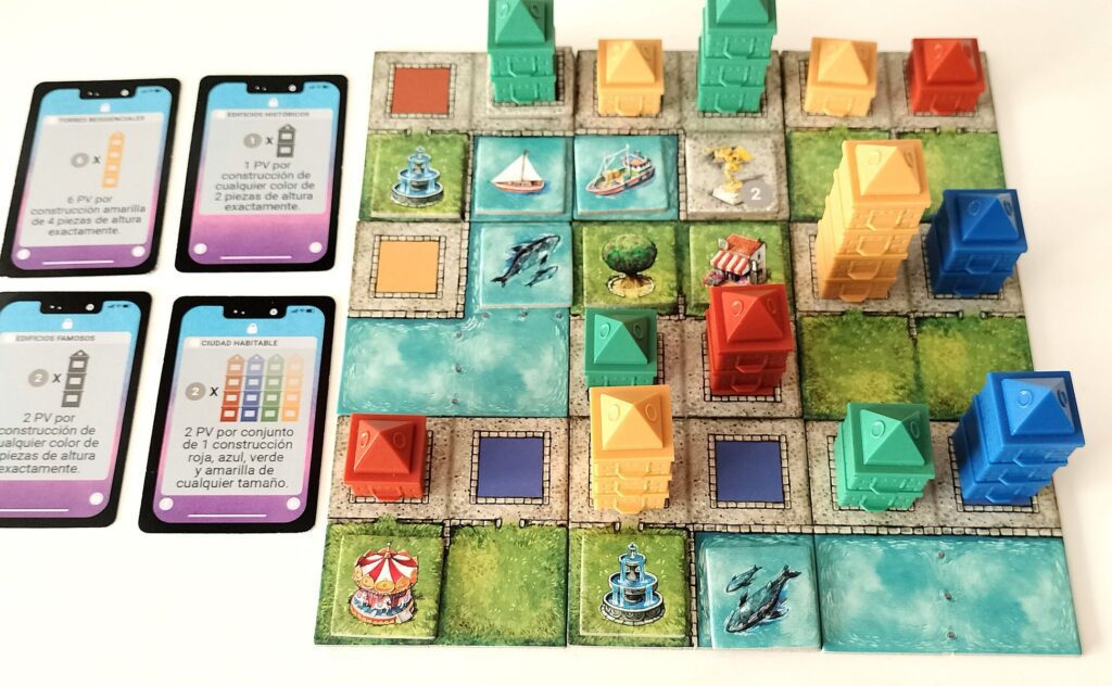 Fin de partida de Cities juego de mesa