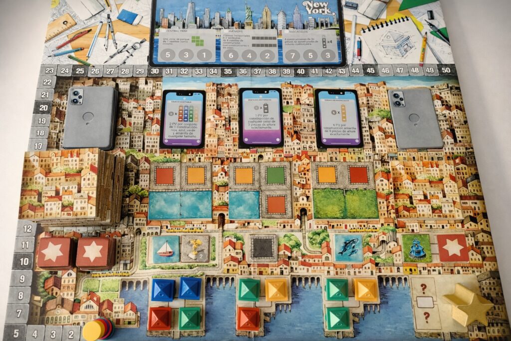 Preparación partida a Cities juego de mesa