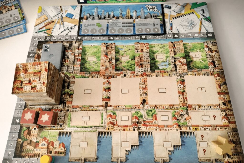 Tablero de Cities juego de mesa