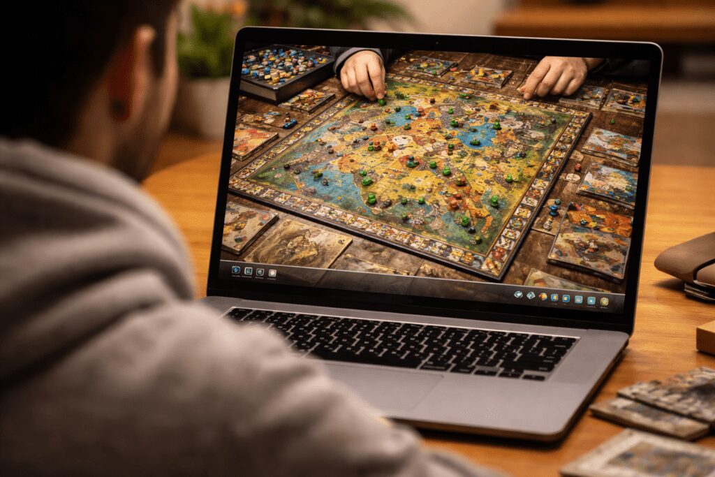 Apoyo visual para aprender reglas de juegos de mesa rápidamente