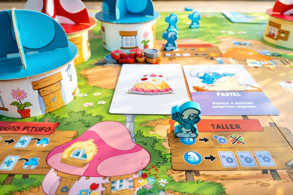 Componentes de un Eurogame: Los Pitufos y la aldea escondida