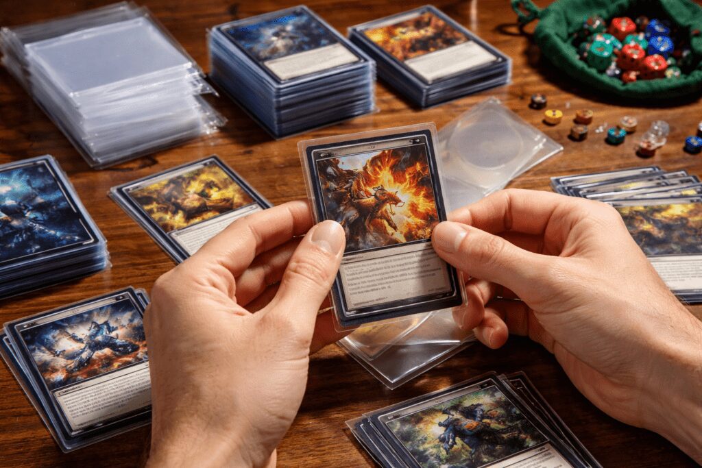 Usa fundas para tus cartas y mantener tus juegos de mesa en perfecto estado