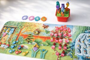 Tablero de jardín en Pergola. Los juegos de mesa más cuquis y bonitos