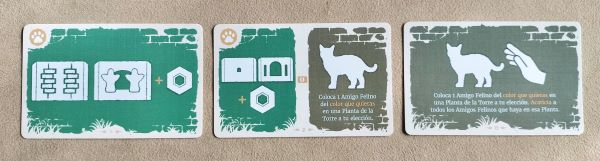 Cartas de Acción del juego El Gato y la Torre