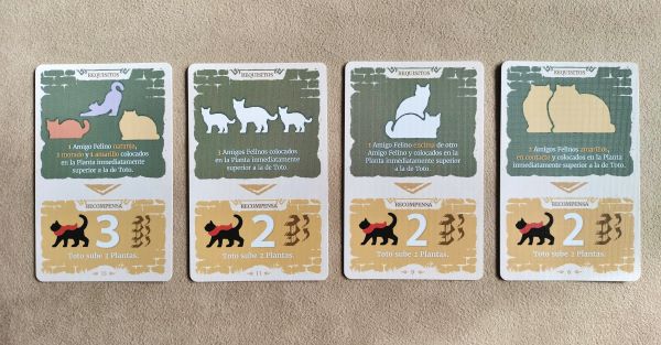 Cartas de Misión del juego El Gato y la Torre