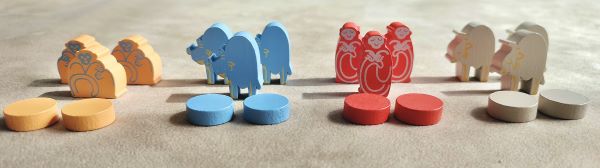 Componentes de Paddy juego de mesa