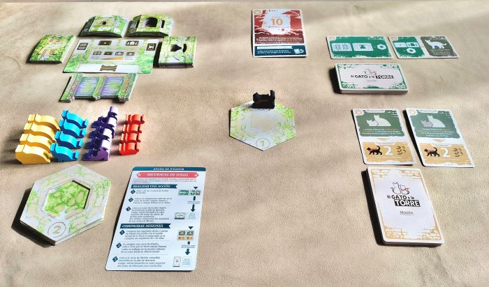 Preparación partida juego El Gato y la Torre